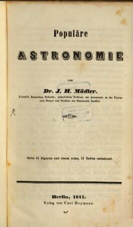Populäre Astronomie