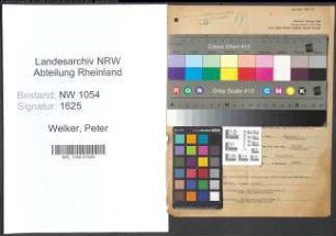 Entnazifizierung Peter Welker , geb. 16.10.1877 (Justizsekretaer)