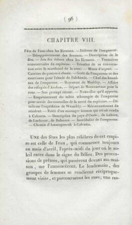 Chapitre VIII. Fête de l'eau chez les Birmas ...