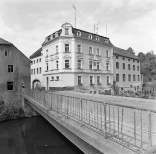 Bautzen, Blick zur Hammermühle : Bautzen. Blick über die Hauptspree zur Hammermühle