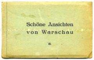 Postkartenheft mit Stadtansichten von Warschau