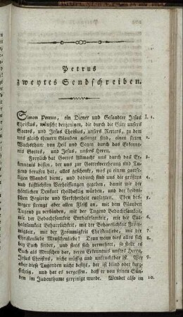 Petrus zweytes Sendschreiben.