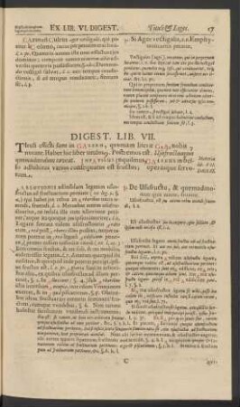 Digest. Lib. VII.