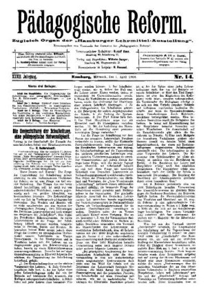Die Umgestaltung der Schulleitung, eine pädagogische Notwendigkeit : (Fortsetzung folgt)