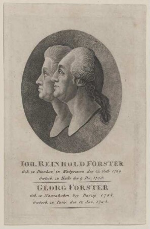 Doppelbildnis des Iohann Reinhold Forster und des Iohann Georg Forster