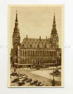WHW-Postkarte: Aachen, Rathaus