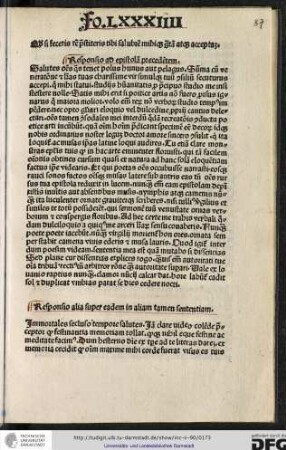 Responsio ad epistolam precedentem.