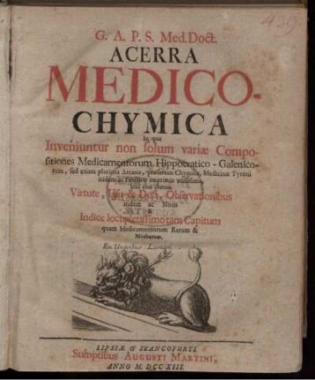 Acerra Medico-Chymica