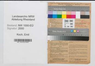 Entnazifizierung Emil Koch, geb. 09.08.1905 (Techn.Zeichner)