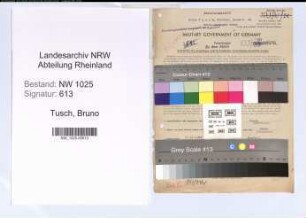 Entnazifizierung Bruno Tusch , geb. 17.11.1909 (Schaustellter)