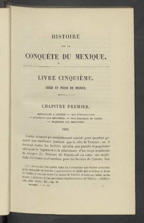 Livre Cinquième. Siege et prise de Mexico