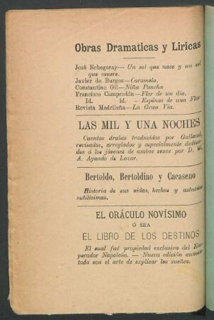 Obras dramáticas y líricas