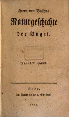 Herrn von Buffons Naturgeschichte der Vögel, 9