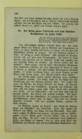 58. Der Krieg gegen Oesterreich und seine deutschen Verbündeten im Jahre 1866