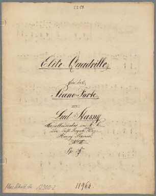 Elite-Quadrille; pf; op. 35 - BSB Mus.Schott.Ha 12900-2