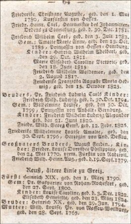 Reuß, ältere Linie zu Greiz.