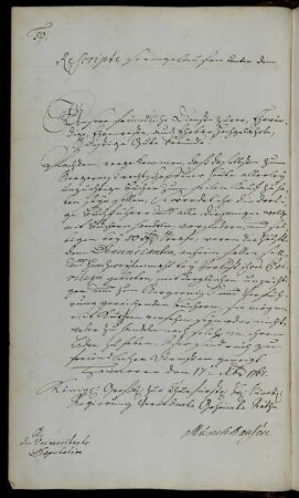 Verbot des Handels mit unzüchtigen Büchern unter Strafe von 50 Reichstalern.