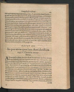 Caput XII. In quo notae quaedam Antichristi ex cap. II. Danileis recensentur.