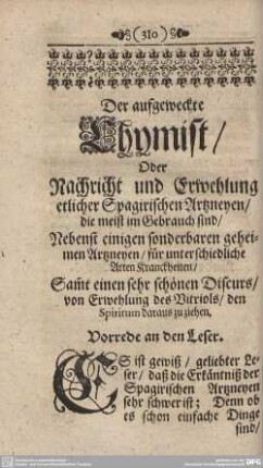 Der aufgeweckte Chymist