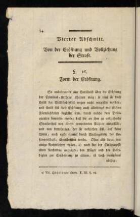 84-92, Vierter Abschnitt. Von der Eröfnung und Vollziehung der Strafe