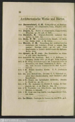 Architectonische Werke und Blätter