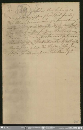 Eigenh. Briefkonzept von August Wilhelm von Schlegel an August Wilhelm von Schlegel, o.O., ohne Datumsangabe