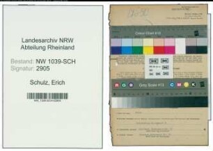 Entnazifizierung Erich Schulz , geb. 09.12.1905 (Masseur)