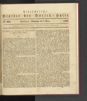 No 691. Hamburg. Mittwoch, den 7. März. 1832.