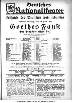 Goethes Faust Der Tragödie erster Teil