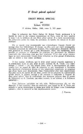551, 5. Droit pénal spécial