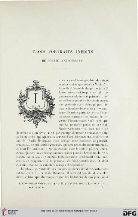 4. Pér. 1.1909: Trois portraits inédits de Marie-Antoinette