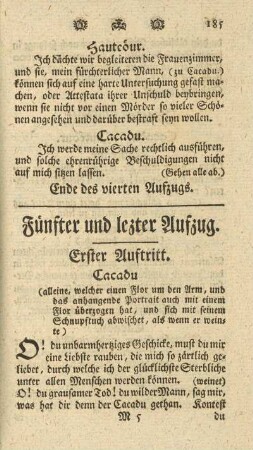 Fünfter und lezter Aufzug