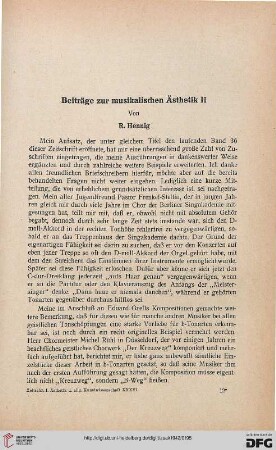 36: Beiträge zur musikalischen Ästhetik, 2