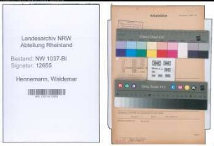 Entnazifizierung Waldemar Hennemann , geb. 13.10.1903 (Buchhalter)