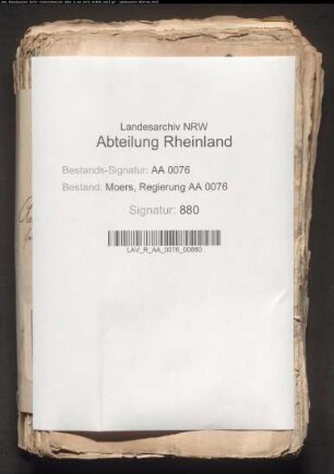 Einsendung der Prozesstabellen seitens der Regierung