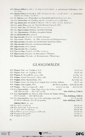 Glasgemälde (Nr. 1092-1119)