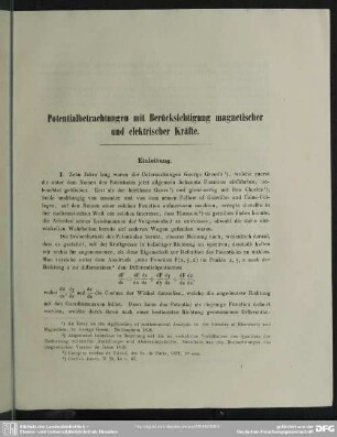 Potentialbetrachtungen mit Berücksichtigung magnetischer und elektrischer Kräfte