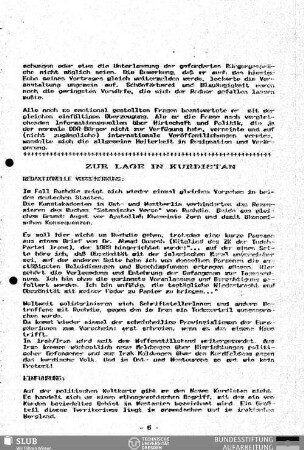 Zur Lage in Kurdistan