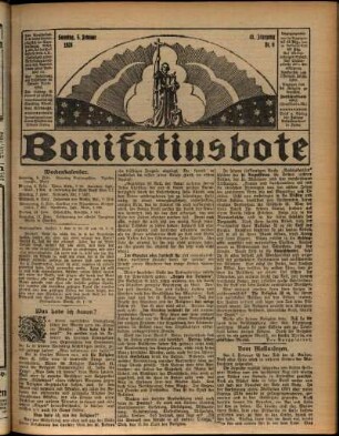 Erste Ausgabe vom Sonntag, den 05. Februar 1928.