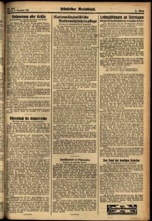 Zweite Ausgabe vom Montag, den 06. Dezember 1937.