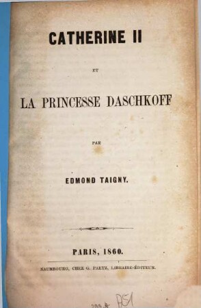 Catherine II. et la princesse Daschkoff