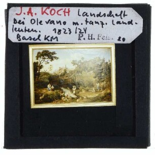 Koch, Landschaft bei Olevano mit tanzenden Landleuten