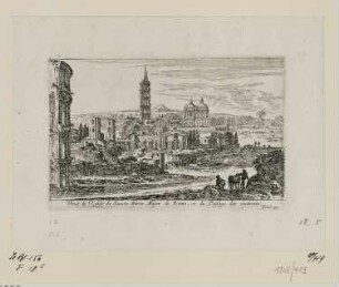Ansicht der Kirche Santa Maria Maggiore in Rom und der umgebenden Landschaft
