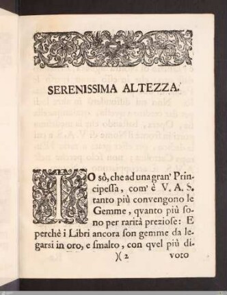 Serenissima Altezza.
