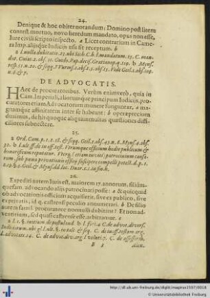 De Advocatis.