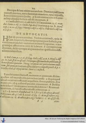 De Advocatis.
