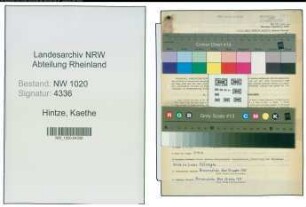 Entnazifizierung Kaethe Hintze , geb. 02.12.1903 (Krankenschwester)