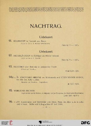 Nachtrag (Nr. 91 - 104)