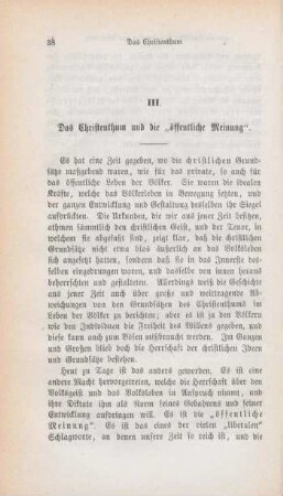 38-54 Das Christenthum und die "öffentliche Meinung"