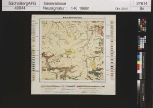 Geologische Spezialkarte von Sachsen (mit russischer Legende)